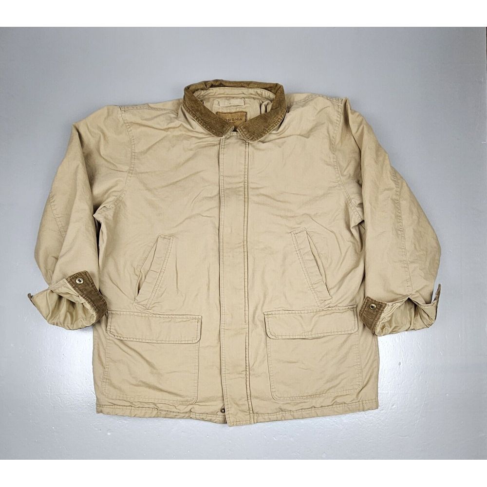 Sonoma Chore Coat Mens Large. Brown Field Barn Corduroy Collar Work‎ Gorpcore.